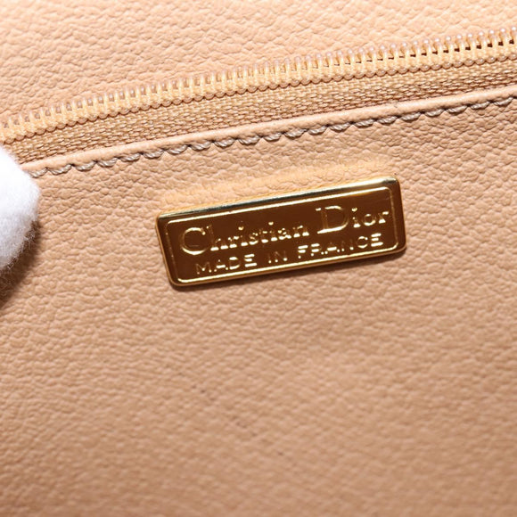 Christian Dior Trotter Canvas Shoulder Bag Green Gold Auth BA5713