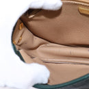 Christian Dior Trotter Canvas Shoulder Bag Green Gold Auth BA5713-19