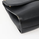 Christian Dior Shoulder Bag Leather Black Gold Auth BA5714-11