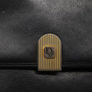 Christian Dior Shoulder Bag Leather Black Gold Auth BA5714-14