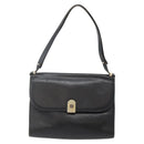Christian Dior Shoulder Bag Leather Black Gold Auth BA5714-2
