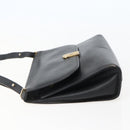 Christian Dior Shoulder Bag Leather Black Gold Auth BA5714-4