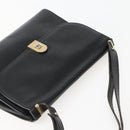 Christian Dior Shoulder Bag Leather Black Gold Auth BA5714-6