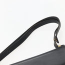 Christian Dior Shoulder Bag Leather Black Gold Auth BA5714-8
