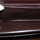 Christian Dior Shoulder Bag Leather Brown Gold Auth BA5715-17