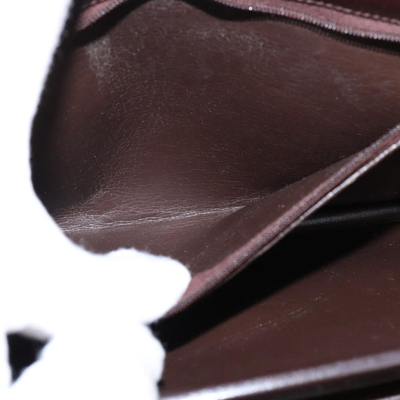 Christian Dior Shoulder Bag Leather Brown Gold Auth BA5715