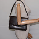 Christian Dior Shoulder Bag Leather Brown Gold Auth BA5715-22