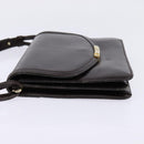 Christian Dior Shoulder Bag Leather Brown Gold Auth BA5715-4