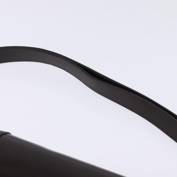 Christian Dior Shoulder Bag Leather Brown Gold Auth BA5715