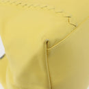 BOTTEGA VENETA INTRECCIATO Reversible Tote Bag Leather Nylon Yellow Auth BA5716-13