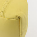BOTTEGA VENETA INTRECCIATO Reversible Tote Bag Leather Nylon Yellow Auth BA5716-14