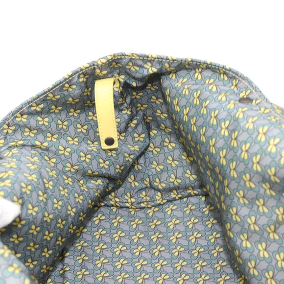 BOTTEGA VENETA INTRECCIATO Reversible Tote Bag Leather Nylon Yellow Auth BA5716