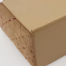 BURBERRY Hand Bag Leather Beige Silver Auth BA5720-16