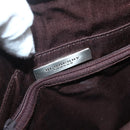 BURBERRY Hand Bag Leather Beige Silver Auth BA5720-11