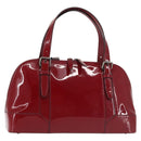 BURBERRY Hand Bag Enamel Red Auth BA5721-1