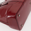 BURBERRY Hand Bag Enamel Red Auth BA5721-9