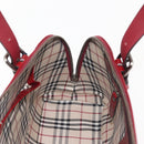 BURBERRY Hand Bag Enamel Red Auth BA5721-19