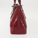 BURBERRY Hand Bag Enamel Red Auth BA5721-3
