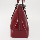 BURBERRY Hand Bag Enamel Red Auth BA5721-4