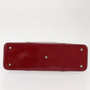 BURBERRY Hand Bag Enamel Red Auth BA5721-9