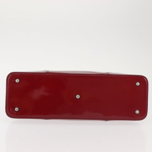 BURBERRY Hand Bag Enamel Red Auth BA5721