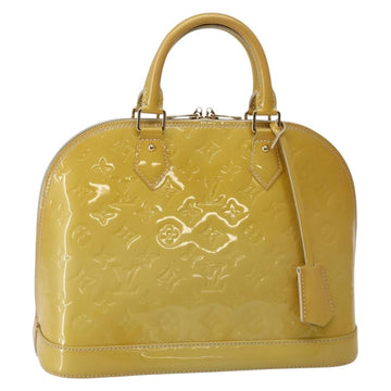 LOUIS VUITTON Monogram Vernis Alma PM Hand Bag Broncorail M91445 LV Auth BA5722