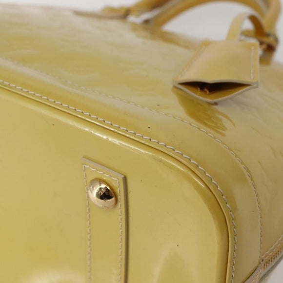 LOUIS VUITTON Monogram Vernis Alma PM Hand Bag Broncorail M91445 LV Auth BA5722