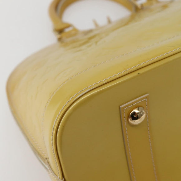 LOUIS VUITTON Monogram Vernis Alma PM Hand Bag Broncorail M91445 LV Auth BA5722