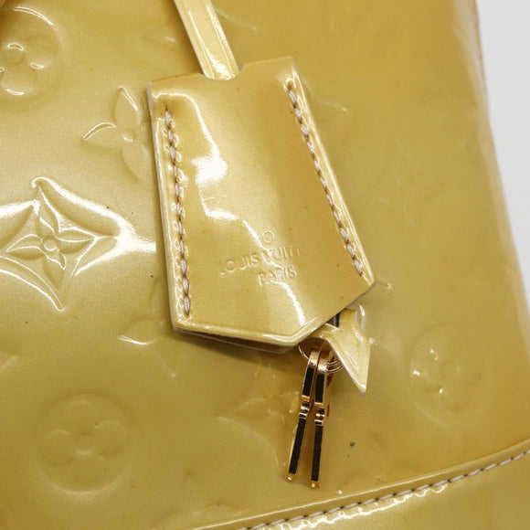 LOUIS VUITTON Monogram Vernis Alma PM Hand Bag Broncorail M91445 LV Auth BA5722