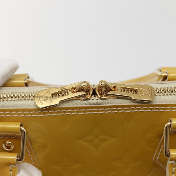 LOUIS VUITTON Monogram Vernis Alma PM Hand Bag Broncorail M91445 LV Auth BA5722