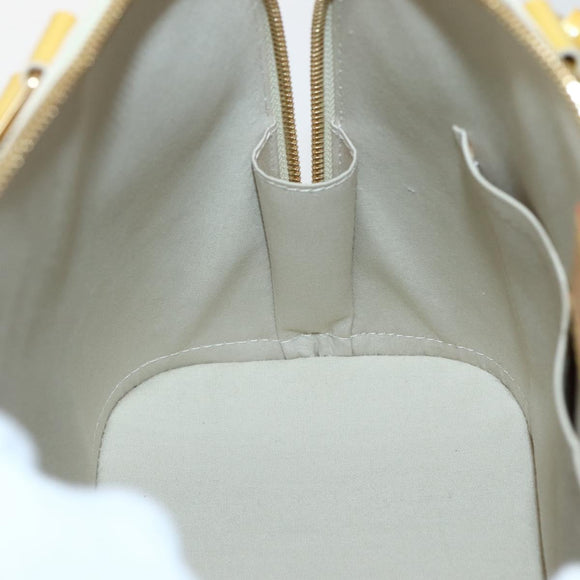 LOUIS VUITTON Monogram Vernis Alma PM Hand Bag Broncorail M91445 LV Auth BA5722