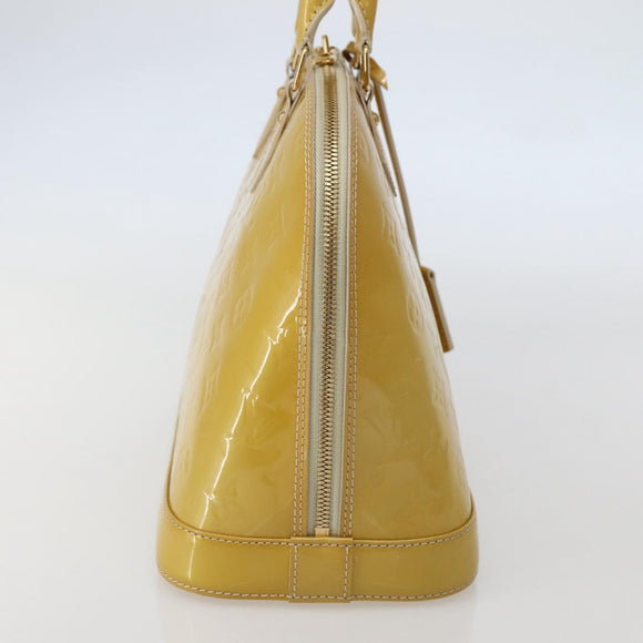 LOUIS VUITTON Monogram Vernis Alma PM Hand Bag Broncorail M91445 LV Auth BA5722