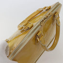 LOUIS VUITTON Monogram Vernis Alma PM Hand Bag Broncorail M91445 LV Auth BA5722-6