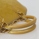 LOUIS VUITTON Monogram Vernis Alma PM Hand Bag Broncorail M91445 LV Auth BA5722-7