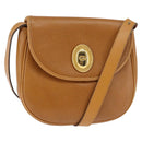 Christian Dior Shoulder Bag Leather Beige Gold Auth BA5737-1