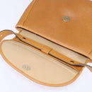 Christian Dior Shoulder Bag Leather Beige Gold Auth BA5737-10