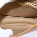 Christian Dior Shoulder Bag Leather Beige Gold Auth BA5737-12