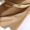 Christian Dior Shoulder Bag Leather Beige Gold Auth BA5737-18