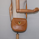 Christian Dior Shoulder Bag Leather Beige Gold Auth BA5737-22