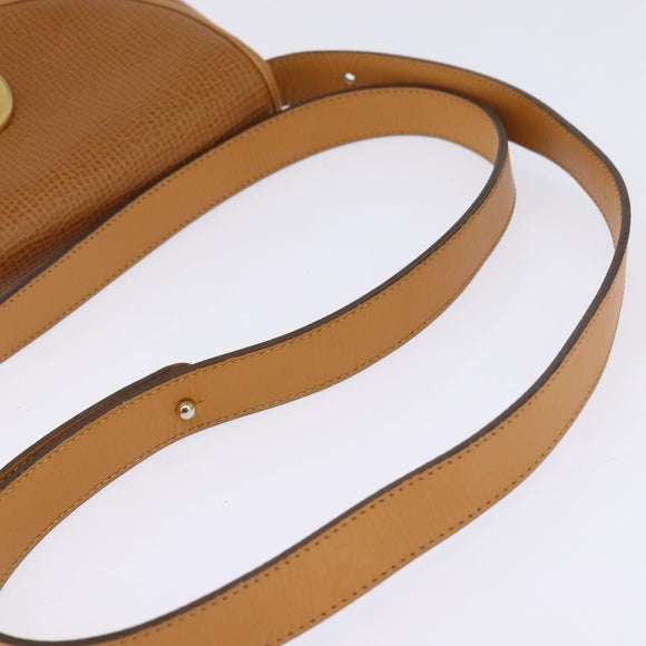 Christian Dior Shoulder Bag Leather Beige Gold Auth BA5737