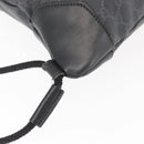 GUCCI GG Supreme Sherry Line Backpack PVC Black Auth BA5738-13