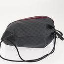 GUCCI GG Supreme Sherry Line Backpack PVC Black Auth BA5738-5