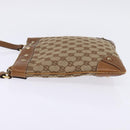 GUCCI GG Canvas Shoulder Bag Beige Gold 120893 Auth BA5739-4