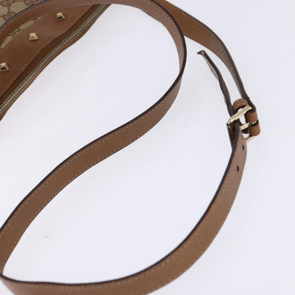 GUCCI GG Canvas Shoulder Bag Beige Gold 120893 Auth BA5739