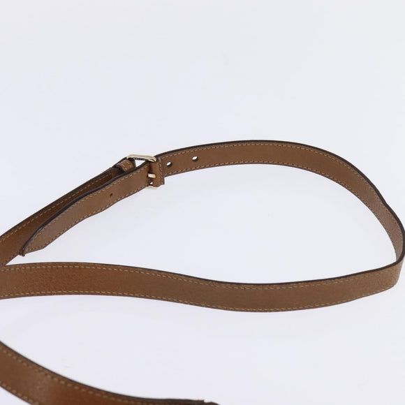 GUCCI GG Canvas Shoulder Bag Beige Gold 120893 Auth BA5739