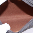 Christian Dior Honeycomb Canvas Shoulder Bag PVC Black Gold Auth BA5741-12