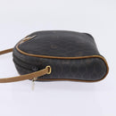 Christian Dior Honeycomb Canvas Shoulder Bag PVC Black Gold Auth BA5741-3