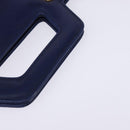 Salvatore Ferragamo Gancini Hand Bag Leather 2way Blue Gold Auth BA5742-7