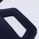 Salvatore Ferragamo Gancini Hand Bag Leather 2way Blue Gold Auth BA5742-14