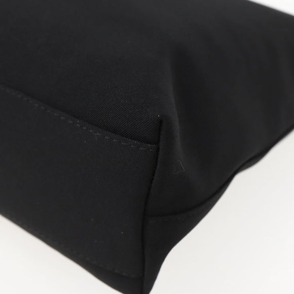 Salvatore Ferragamo Shoulder Bag Canvas Black Silver Auth BA5743